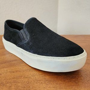 Rebecca Minkoff Nene Slip On Suede Platform Sneaker - Black - Size 5